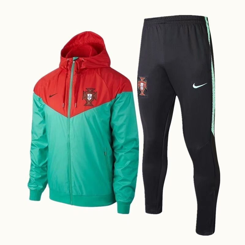 Windjacke Portugal 2018 Grün Rote Fussballtrikots Günstig